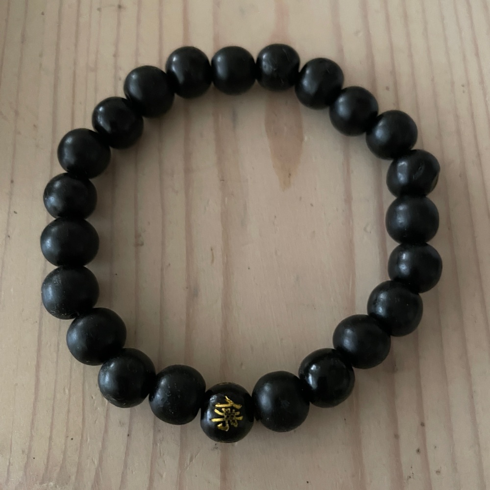Black Beaded Bracelet
